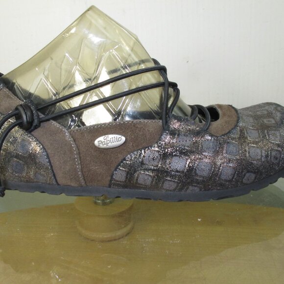 Birkenstock Papillio Mary Jane Loafers Brown Suede Leather Women's Size 6 - Picture 2 of 9